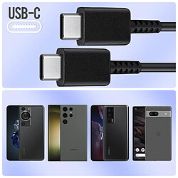 Câble USB C vers USB C Officiel Samsung EP-DN980 Charge 5A et Transfert Noir 1m pas cher