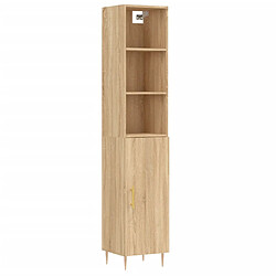 vidaXL Buffet haut Chêne sonoma 34,5x34x180 cm Bois d'ingénierie