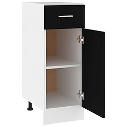 Acheter vidaXL Armoire de plancher à tiroir Noir 30x46x81,5 cm Aggloméré