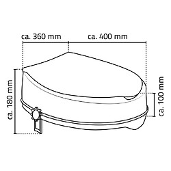 RIDDER Siège de toilette avec couvercle blanc 150 kg A0071001 pas cher