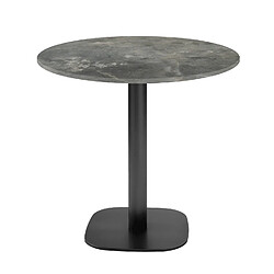 Restootab Table Ø70cm - modèle Round pierre métallisée