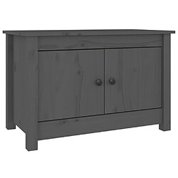 vidaXL Armoire à chaussures Gris 70x38x45,5 cm Bois de pin massif