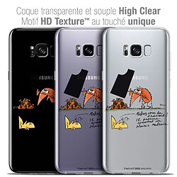 Caseink Coque Housse Etui Samsung Galaxy S8+/ Plus (G955) [Crystal Gel HD Collection Les Shadoks ? Design Le Travail - Souple - Ultra Fin - Imprimé en France]