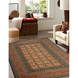 Acheter RUGSX Tapis en laine KASHQAI 4349 500 oriental, cadre bordeaux 67x130 cm