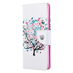 Etui en PU impression de motifs arbre fleuri pour votre Huawei P40 Pro