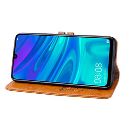 Wewoo Housse Coque Business Style Oil Wax Texture en cuir à rabat horizontal pour Huawei Honor 10iavec support et fentes cartes et portefeuille jaune pas cher