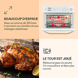 Klarstein Friteuse à air chaud - Vigor Air - 1800 W - 30 litres - 18 programmes - Blanc pas cher