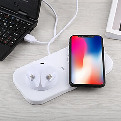 Acheter Wewoo Chargeur de station d'accueil USB à 3 en 1 Lightning 8 broches + Micro USB + USB-C / Type-C de de synchronisation de données avec Qi sans fil & câble USB