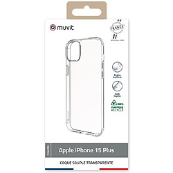 Avis Coque Muvit For France pour iPhone 15 Plus Transparent