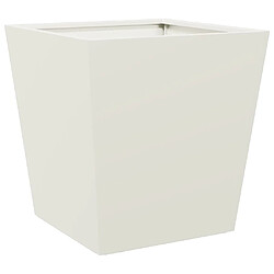 Acheter vidaXL Jardinières 2 pcs blanc 40x40x40 cm acier