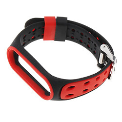 Avis Bracelet De Remplacement En Silicone Pour Bracelet Xiaomi MI Band 5 Noir + Rouge