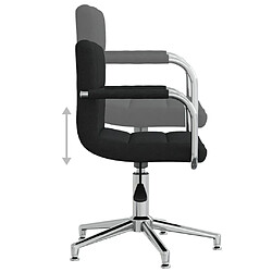 Acheter vidaXL Chaise pivotante de salle à manger Noir Tissu