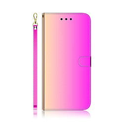 Wewoo Coque Pour Galaxy S9 Etui à rabat en surface imitation miroir avec fentes cartes et porte-cartes ainsi que portefeuille et lanière dégradé de couleur