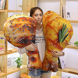 Universal Poulet en forme de jambe, oreiller de simulation en peluche et moelleux