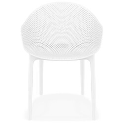 Avis Alterego Chaise de terrasse perforée 'LUCKY' blanche design