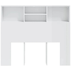 Acheter vidaXL Armoire de tête de lit Blanc brillant 120x19x103,5 cm