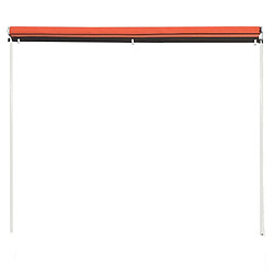 Avis vidaXL Auvent rétractable 150x150 cm Orange et marron