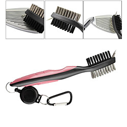 Avis Nettoyeur De Brosse Pour Club De Golf Outil De Nettoyage De Rainure De Tyrolienne Rétractable Rose