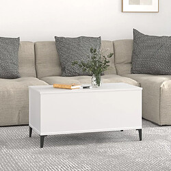 Avis Maison Chic Tabls basse,Table Console pour salon Blanc 90x44,5x45 cm Bois d'ingénierie -MN45207