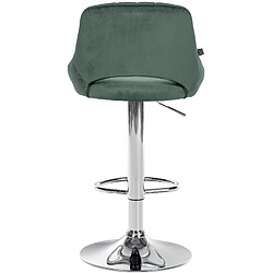 Non Tabouret de bar Milet velours chrome pas cher