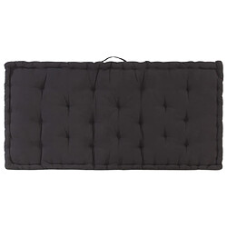 Decoshop26 coussin de canapé palette 100 % coton 120x80x10 cm noir DEC021808 pas cher