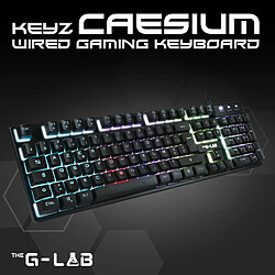 Clavier sans fil The G-Lab KEYZ-CAESIUMT-W/SP Noir