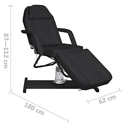 vidaXL Table de massage Noir 180x62x(87-112) cm pas cher