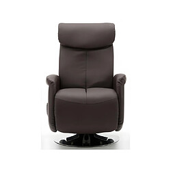 Vente-Unique Fauteuil massant KOSTAS en simili - Marron