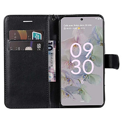 Htdmobiles Housse pour Google Pixel 6a 5G - etui coque pochette portefeuille + verre trempe - NOIR