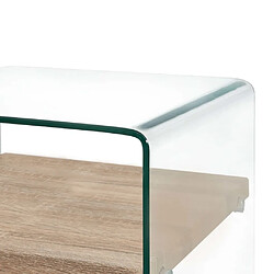 Avis ComfortXL Table Basse Clair 50 X 50 X 45 Cm Verre Trempé