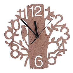 Horloge murale en bois en forme d'arbre de 22 cm pas cher