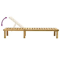 Acheter vidaXL Chaise longue de jardin avec table Bois de pin imprégné