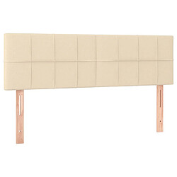 Maison Chic Lot de 2 Têtes de lit design pour chambre - Décoration de lit Crème 72x5x78/88 cm Tissu -MN21126