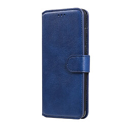 Etui en PU classiques magnétiques avec support bleu pour votre Xiaomi Redmi Note 9S/9 Pro Max/9 Pro