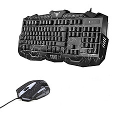 LED Gaming fil 2.4G Clavier et souris à l'ordinateur Gamer Multimédia_Q`4293