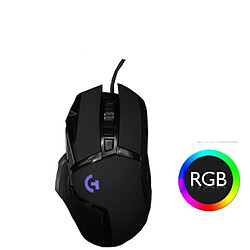 Avis Universal Souris gaming câblée ergonomique 7 boutons G502 USB Souris PC RGB Gaming Mouse X7 anti-sueur avec rétroéclairage LED pour PC Portable(Le noir)