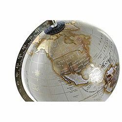 Globe terrestre DKD Home Decor Gris Doré Colonial (27 x 25 x 61 cm)