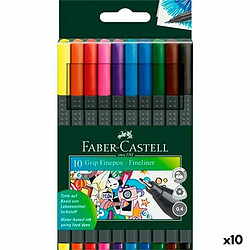 Ensemble de Marqueurs Faber-Castell Grip Finepen (10 Unités)