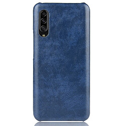 Wewoo Coque Rigide Pour Galaxy A90 5G antichoc Litchi PC + Etui PU Bleu