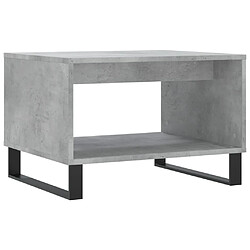 vidaXL Table basse gris béton 60x50x40 cm bois d'ingénierie