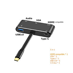 Acheter Universal Type C à 4K HDMI Compatible VGA USB 3.0 C Aux Apple Notebook Samsung S9 Dex Pro Xiaomi 10 TV Projector PS5 |