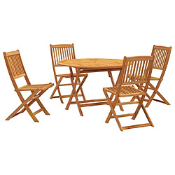 Salle à manger de jardin 5 pcs,Table et chaise à dîner bois d'acacia solide -MN47870