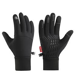 INF Gants d'hiver pour écran tactile, imperméables et coupe-vent Black L