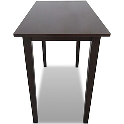 Avis Helloshop26 Table haute mange debout bar bistrot en bois marron 0902122