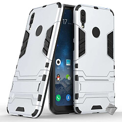 Htdmobiles Coque rigide anti choc pour Huawei Y7 (2019) + film ecran - ARGENT