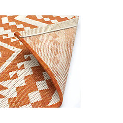 Vente-Unique Tapis intérieur ou extérieur style ethnique CAREA - 150 x 200 cm - Orange pas cher