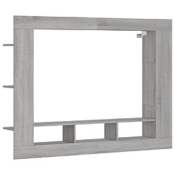 Maison Chic Meuble TV scandinave gris - Banc TV pour salon Sonoma 152x22x113 cm bois d'ingénierie -MN66912