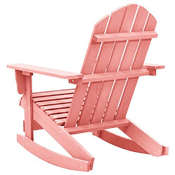 Acheter Maison Chic Chaise à bascule de jardin - Fauteuil d'extérieur Adirondack Bois de sapin massif Rose -MN10858