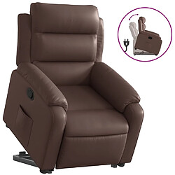 vidaXL Fauteuil inclinable marron similicuir