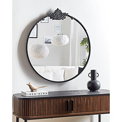 Beliani Miroir SOMMANT Rond 67 cm Noir